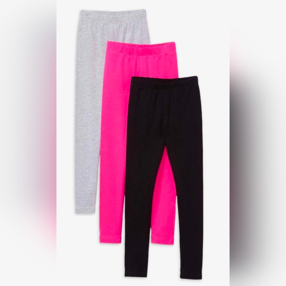 NWT. Kids' Leggings Set - Gray, Pink, and Black. FREESTYLE REVOLUTION